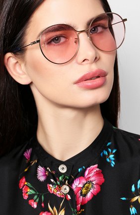 Женские розовые солнцезащитные очки Gucci, арт. GG0395SK купить в ЦУМ | Фото №2 Солнцезащитные очки Gucci розовые | Фото №2