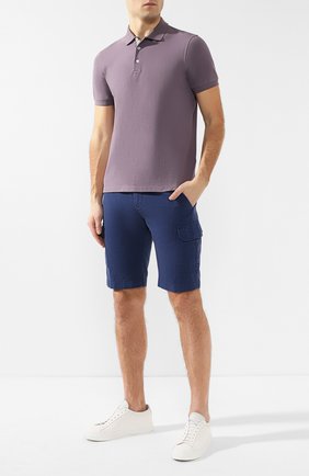 Мужские шорты из смеси хлопка и льна LORO PIANA синего цвета по цене 47150 руб., арт. FAI6469 | Фото 2 Мужские шорты из смеси хлопка и льна LORO PIANA синего цвета, арт. FAI6469 | Фото 2