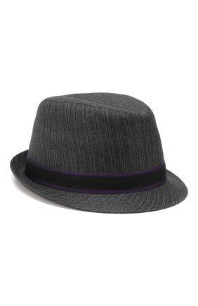 Мужская шерстяная шляпа DOLCE & GABBANA темно-серого цвета, арт. GH594A/FR2R7 | Фото 1 (Материал: Шерсть, Текстиль; Статус проверки: Проверена категория, Проверено)