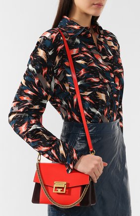 Женская сумка gv3 small GIVENCHY красного цвета по цене 135000 руб., арт. BB501CB033 | Фото 5 Женская сумка gv3 small GIVENCHY красного цвета, арт. BB501CB033 | Фото 5
