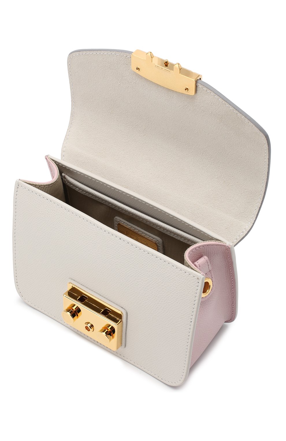 Женская сумка metropolis brava mini FURLA бежевая цвета, арт. BVO1 купить в ЦУМ | Фото №4 Сумка Metropolis Brava mini Furla бежевая цвета | Фото №4
