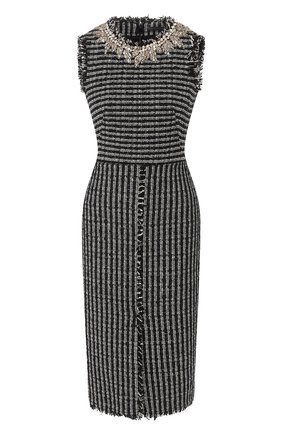 Женское платье из смеси хлопка и вискозы ALEXANDER MCQUEEN черно-белого цвета по цене 0 руб., арт. 558778/QME10 | Фото 1 Женское платье из смеси хлопка и вискозы ALEXANDER MCQUEEN черно-белого цвета, арт. 558778/QME10 | Фото 1 (Длина Ж (юбки, платья, шорты): Миди; Материал внешний: Хлопок, Вискоза; Статус проверки: Проверена категория, Проверено; Рукава: Без рукавов; Женское Кросс-КТ: платье-футляр, Платье-одежда; Случай: Вечерний)