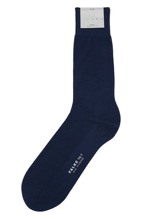 Мужские хлопковые носки FALKE синего цвета, арт. 14651 | Фото 1 (Материал внешний: Хлопок; Кросс-КТ: бельё; Статус проверки: Проверена категория)