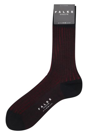 Мужские хлопковые носки shadow FALKE бордового цвета, арт. 14648 | Фото 1 (Материал внешний: Хлопок; Кросс-КТ: бельё; Статус проверки: Проверена категория)