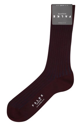 Мужские хлопковые носки shadow FALKE бордового цвета, арт. 14648 | Фото 1 (Статус проверки: Проверена категория; Материал внешний: Хлопок; Кросс-КТ: бельё)