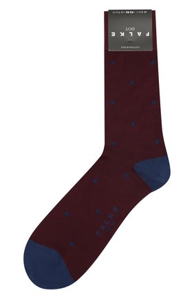 Мужские хлопковые носки FALKE бордового цвета, арт. 13269 | Фото 1 (Материал внешний: Хлопок; Кросс-КТ: бельё; Статус проверки: Проверена категория)