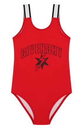 Детского слитный купальник GIVENCHY красного цвета по цене 10450 руб., арт. H07011/2A-3A | Фото 1 Детского слитный купальник GIVENCHY красного цвета, арт. H07011/2A-3A | Фото 1
