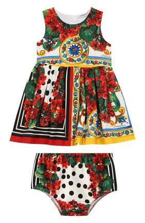 Комплект из хлопкового платья и шорт | Фото №1 Комплект из хлопкового платья и шорт | Фото №1