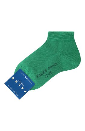 Детские хлопковые носки FALKE зеленого цвета, арт. 10631 | Фото 1 (Статус проверки: Проверена категория, Проверено; Материал: Текстиль, Хлопок; Кросс-КТ: Школьные аксессуары, Носки; Региональные ограничения белый список (Axapta Mercury): RU)