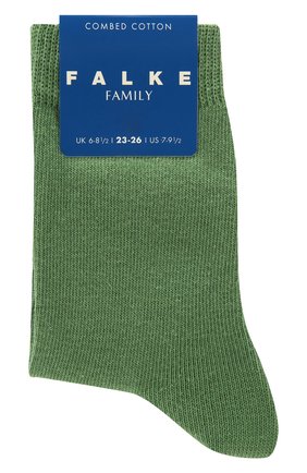 Детские хлопковые носки FALKE зеленого цвета, арт. 10645 | Фото 1 (Материал: Текстиль, Хлопок; Статус проверки: Проверено, Проверена категория; Кросс-КТ: Носки)
