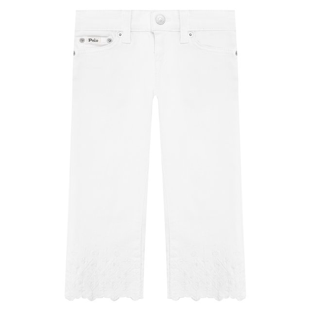 Укороченные джинсы с вышивкой Polo Ralph Lauren 311735341