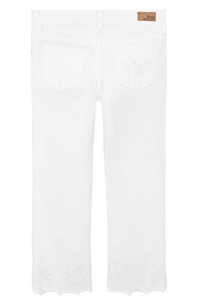 Детские укороченные джинсы с вышивкой POLO RALPH LAUREN белого цвета по цене 9880 руб., арт. 313735341 | Фото 2 Детские укороченные джинсы с вышивкой POLO RALPH LAUREN белого цвета, арт. 313735341 | Фото 2