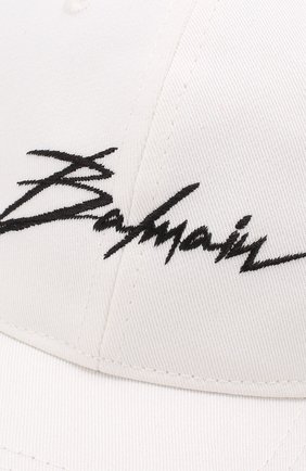 Хлопковая бейсболка Balmain белого цвета, арт. 6K0597/KX390 в ЦУМ | Фото №3 Хлопковая бейсболка Balmain белого цвета | Фото №3