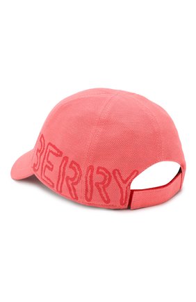 Детская хлопковая бейсболка BURBERRY розового цвета по цене 12100 руб., арт. 8007388 | Фото 2 Детская хлопковая бейсболка BURBERRY розового цвета, арт. 8007388 | Фото 2