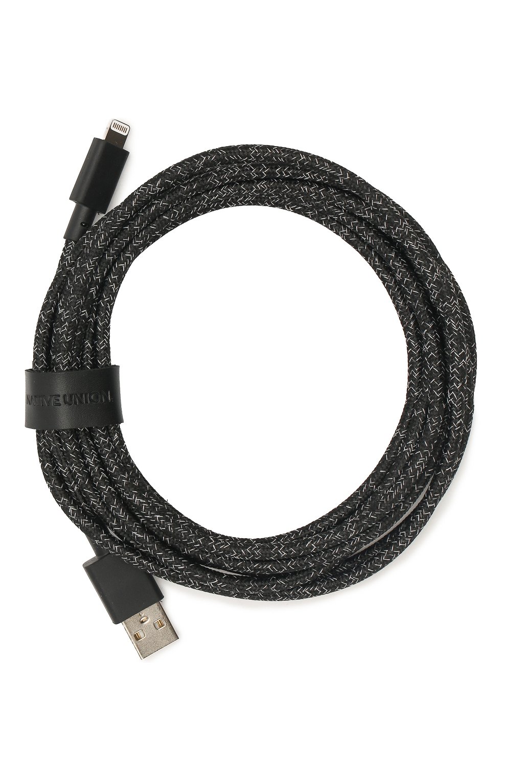Кабель belt cable NATIVE UNION черного цвета, арт. BELT-KV-L-CS-BLK-3 | Фото 1 (Региональные ограничения белый список (Axapta Mercury): RU; Статус проверки: Проверена категория)