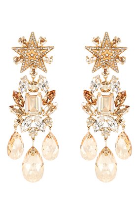 Серьги-клипсы с отделкой кристаллами Swarovski | Фото №1 Серьги-клипсы с отделкой кристаллами Swarovski | Фото №1