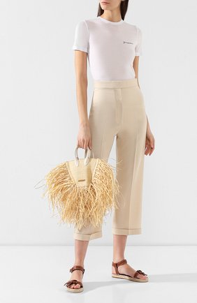 Женская сумка baci mini JACQUEMUS бежевого цвета по цене 28800 руб., арт. 191BA08 | Фото 2 Женская сумка baci mini JACQUEMUS бежевого цвета, арт. 191BA08 | Фото 2