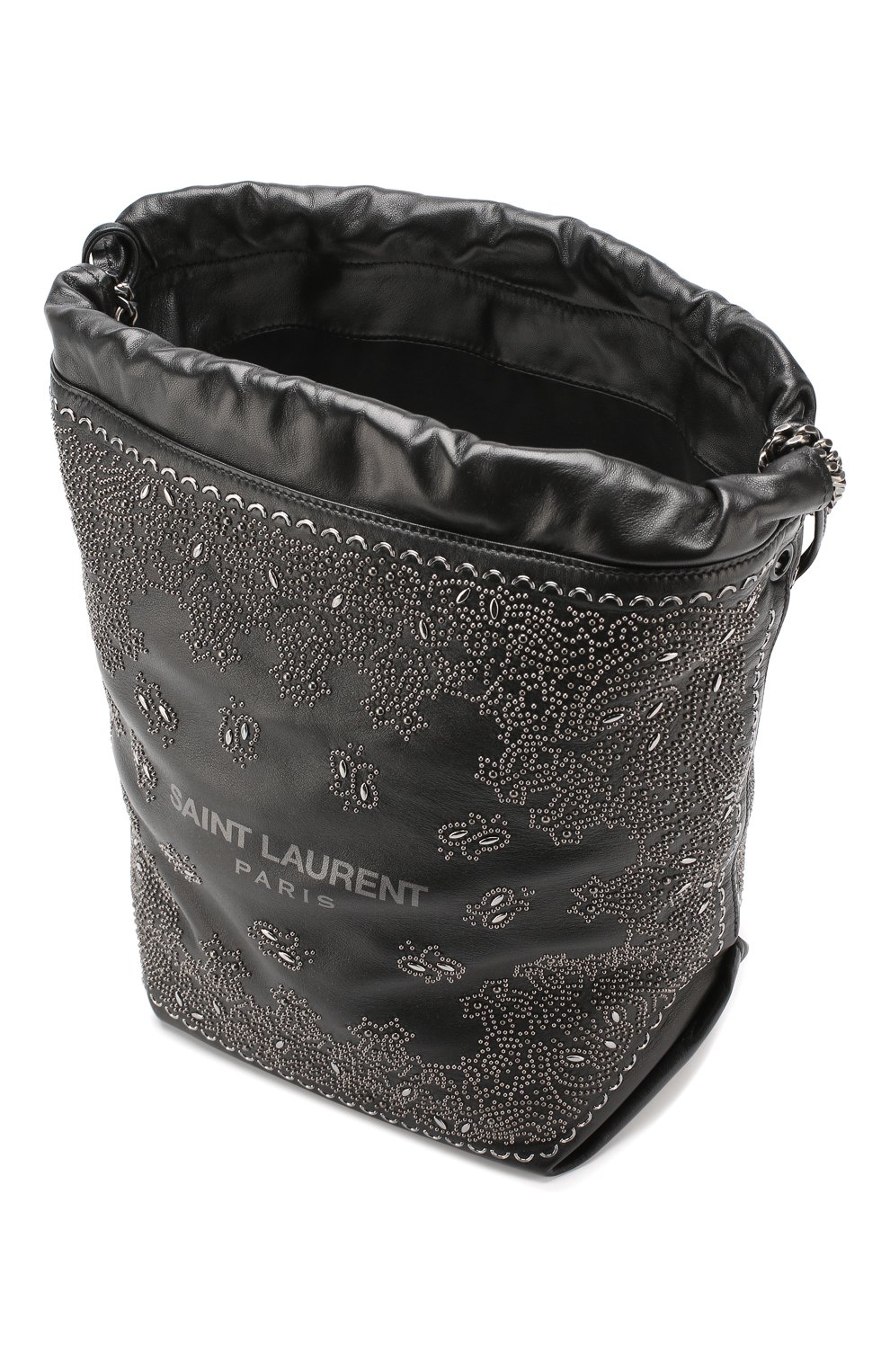 Женская сумка teddy SAINT LAURENT черного цвета, арт. 538448/0YP54 | Фото 4 (Сумки-технические: Сумки через плечо; Материал: Натуральная кожа; Статус проверки: Проверена категория; Размер: large)