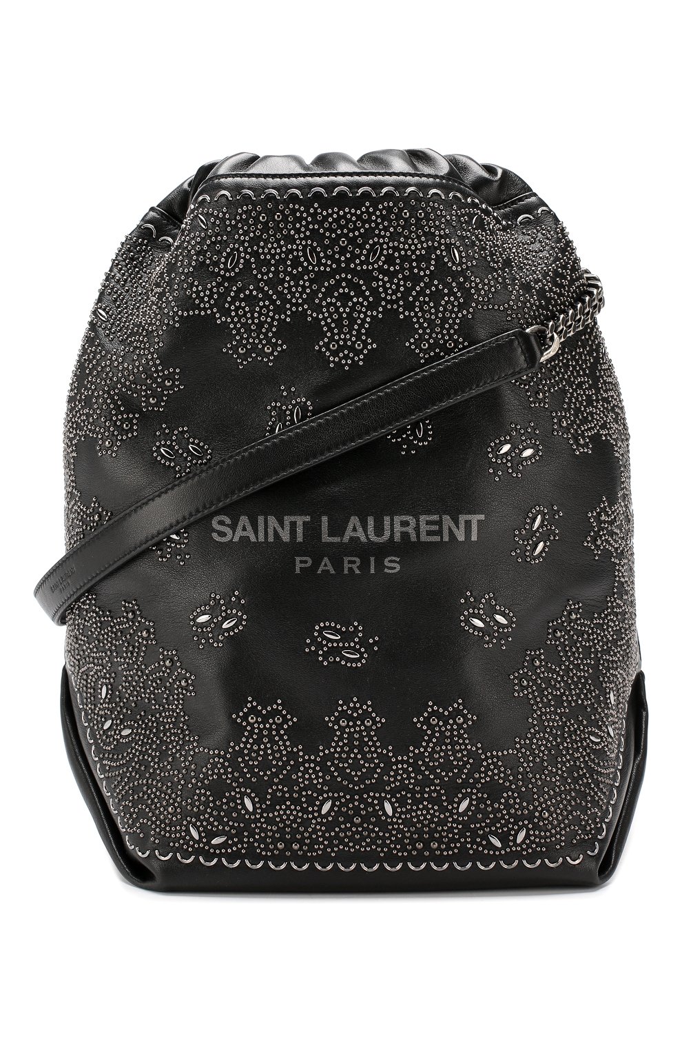 Женская сумка teddy SAINT LAURENT черного цвета, арт. 538448/0YP54 | Фото 5 (Сумки-технические: Сумки через плечо; Материал: Натуральная кожа; Статус проверки: Проверена категория; Размер: large)