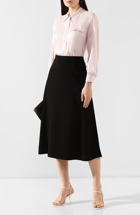 Женская шелковая рубашка GIORGIO ARMANI розового цвета по цене 113500 руб., арт. 9SHCCZ10/TZ195 | Фото 2 Женская шелковая рубашка GIORGIO ARMANI розового цвета, арт. 9SHCCZ10/TZ195 | Фото 2 (Материал внешний: Шелк; Рукава: Длинные; Женское Кросс-КТ: Рубашка-одежда; Принт: Полоска, С принтом; Длина (для топов): Удлиненные; Статус проверки: Проверена категория)
