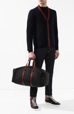 Мужская текстильная дорожная сумка techpack GUCCI черного цвета по цене 88500 руб., арт. 450983/K1NET | Фото 2 Мужская текстильная дорожная сумка techpack GUCCI черного цвета, арт. 450983/K1NET | Фото 2