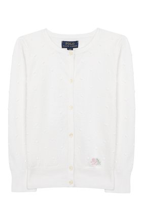 Детский хлопковый кардиган POLO RALPH LAUREN белого цвета по цене 6990 руб., арт. 311736652 | Фото 1 Детский хлопковый кардиган POLO RALPH LAUREN белого цвета, арт. 311736652 | Фото 1