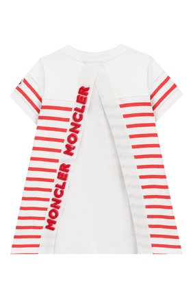 Женский хлопковое платье MONCLER ENFANT кораллового цвета по цене 14700 руб., арт. E1-951-85740-05-V8026 | Фото 2 Женский хлопковое платье MONCLER ENFANT кораллового цвета, арт. E1-951-85740-05-V8026 | Фото 2