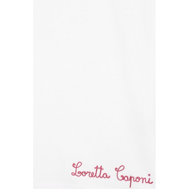 Хлопковая футболка Loretta Caponi 191K30452100701 Фото 3