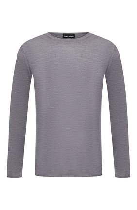 Мужской джемпер из смеси шелка и кашемира GIORGIO ARMANI серого цвета по цене 83900 руб., арт. 3GSM40/SM44Z | Фото 1 Мужской джемпер из смеси шелка и кашемира GIORGIO ARMANI серого цвета, арт. 3GSM40/SM44Z | Фото 1 (Длина (для топов): Стандартные; Материал внешний: Кашемир, Шерсть, Шелк; Рукава: Длинные; Мужское Кросс-КТ: Джемперы; Статус проверки: Проверена категория; Принт: Без принта; Вырез: Круглый)