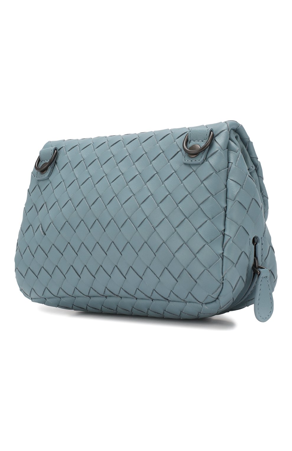 Женская cумка messenger mini BOTTEGA VENETA голубая цвета, арт. 310774/V0016 купить в ЦУМ | Фото №3 Cумка Messenger mini Bottega Veneta голубая цвета | Фото №3