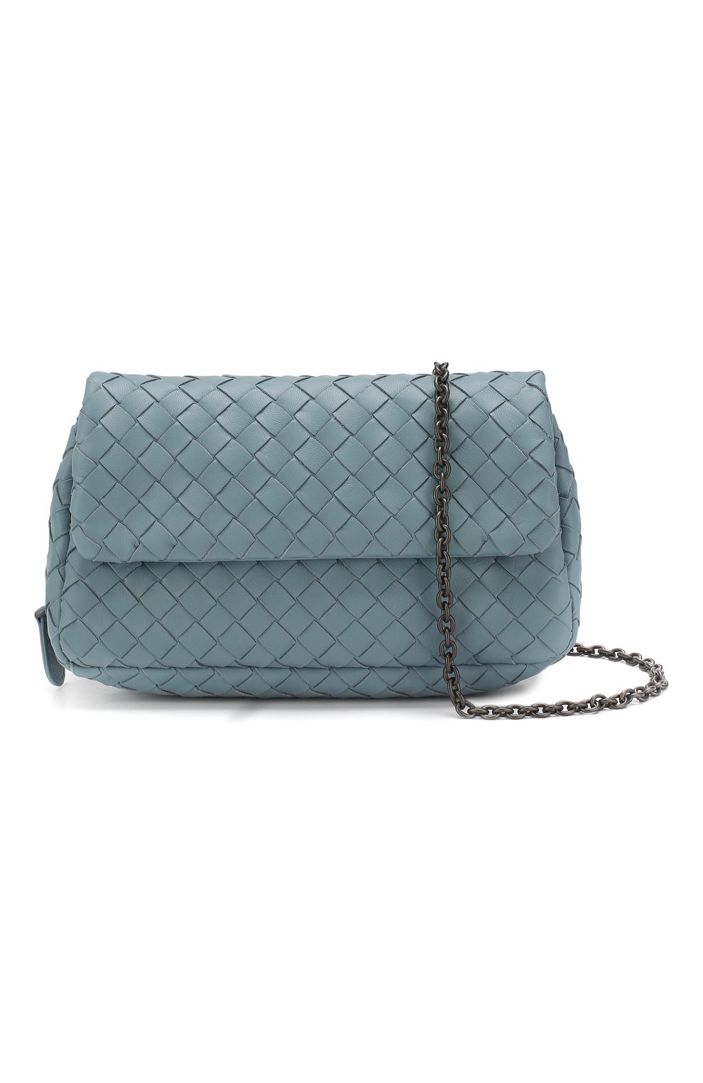 Женская cумка messenger mini BOTTEGA VENETA голубая цвета, арт. 310774/V0016 купить в ЦУМ | Фото №5 Cумка Messenger mini Bottega Veneta голубая цвета | Фото №5