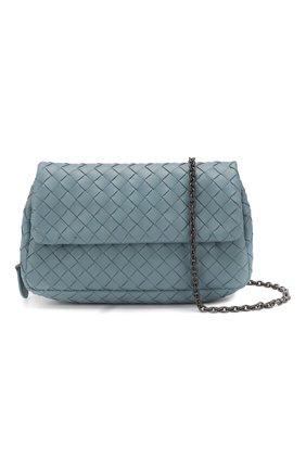 Женская cумка messenger mini BOTTEGA VENETA голубая цвета, арт. 310774/V0016 купить в ЦУМ | Фото №5 Cумка Messenger mini Bottega Veneta голубая цвета | Фото №5