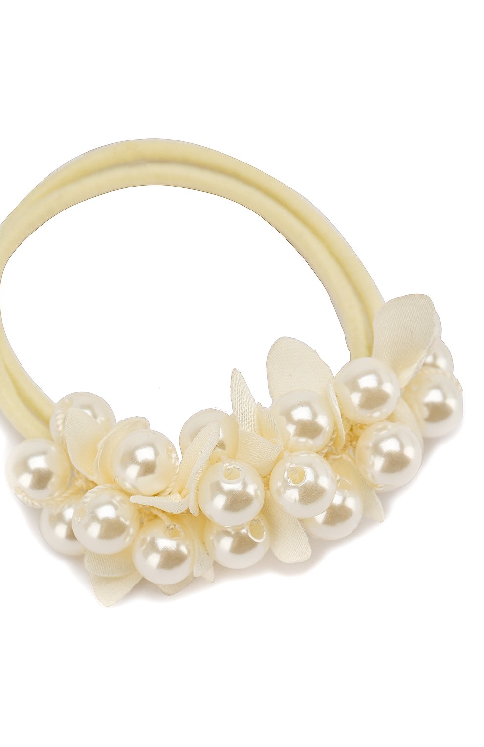 Детская резинка pearl&petals JUNEFEE бежевого цвета по цене 1180 руб., арт. 5200 | Фото 2 Детская резинка pearl&petals JUNEFEE бежевого цвета, арт. 5200 | Фото 2