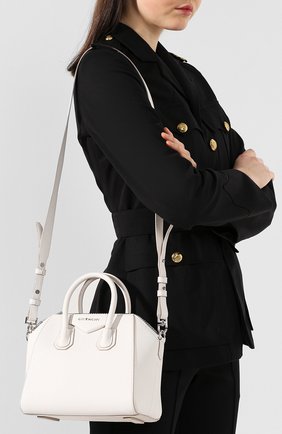 Женская сумка antigona mini GIVENCHY белая цвета, арт. BB05114012 купить в ЦУМ | Фото №5 Сумка Antigona mini Givenchy белая цвета | Фото №5
