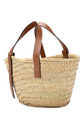 Женская сумка basket LOEWE бежевая цвета, арт. 327.02.S93 купить в ЦУМ | Фото №3 Сумка Basket Loewe бежевая цвета | Фото №3