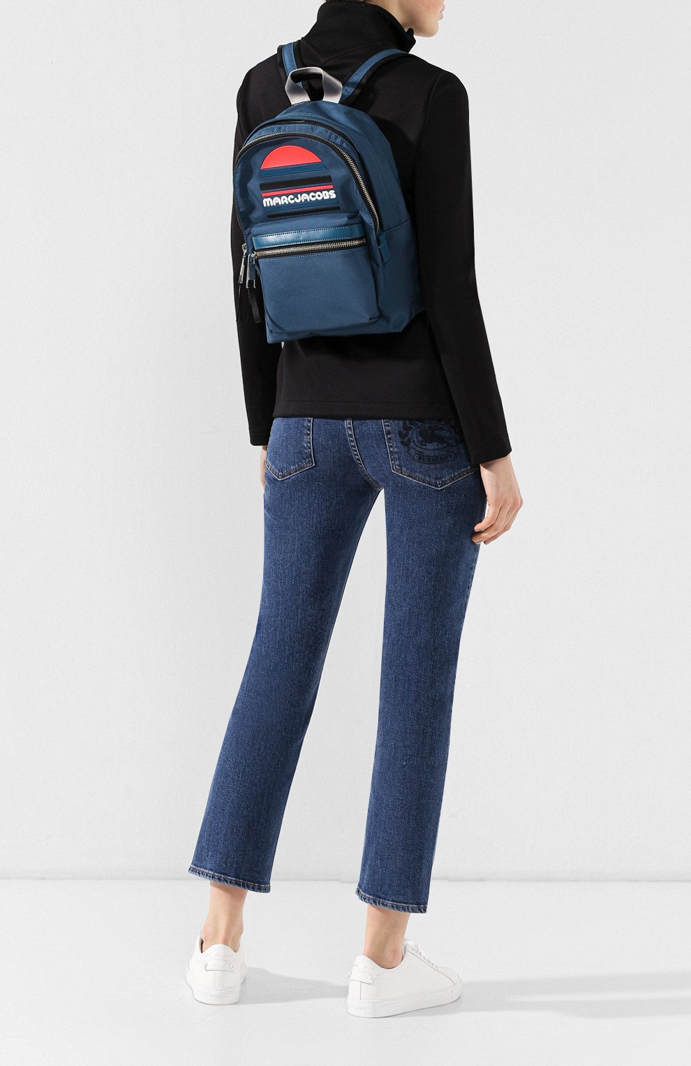 Женский бирюзовый рюкзак trek pack medium Marc Jacobs, арт. M0014035 купить в ЦУМ | Фото №2 Рюкзак Trek Pack medium Marc Jacobs бирюзовый | Фото №2