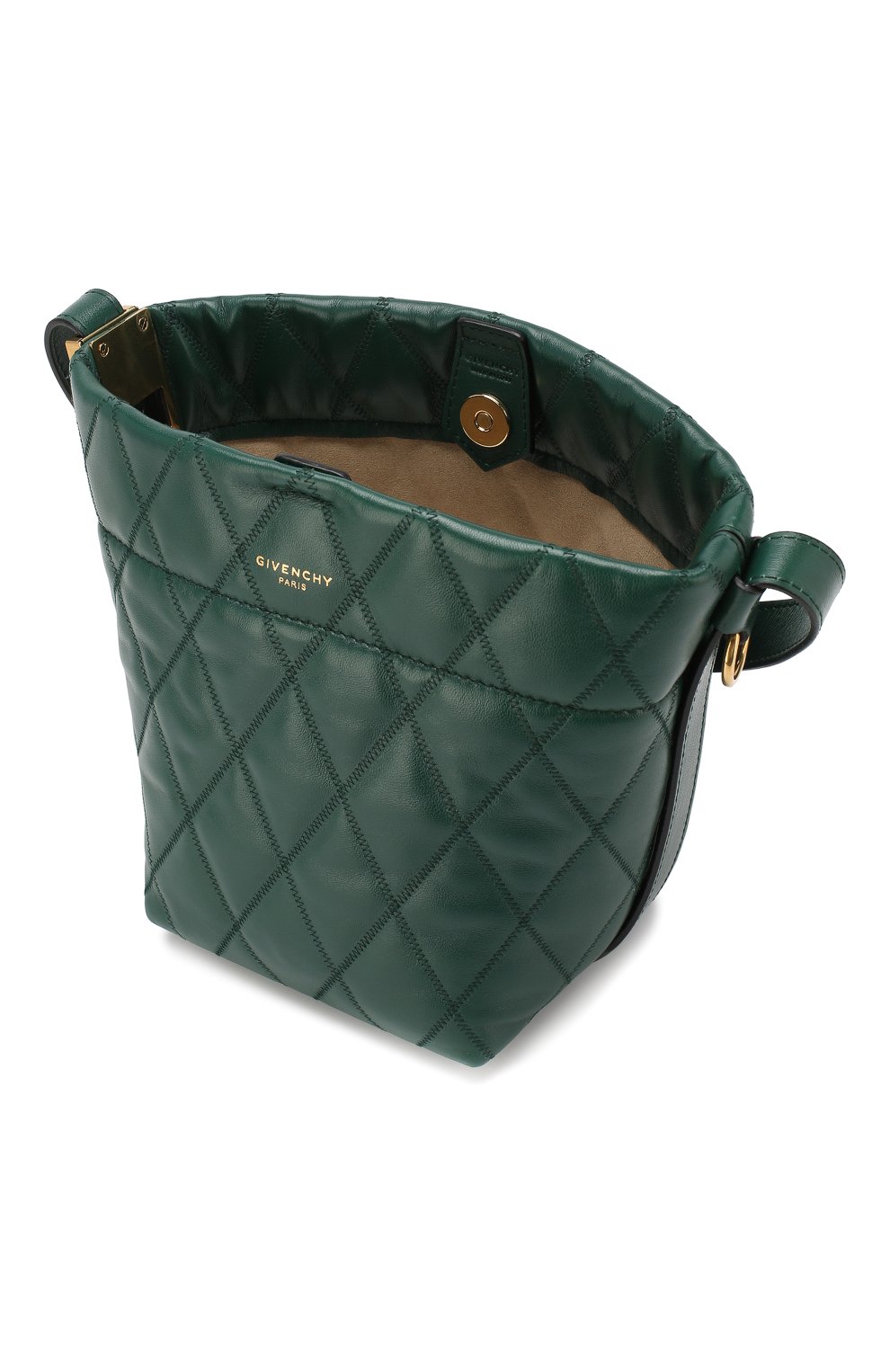 Женская сумка gv bucket mini GIVENCHY зеленая цвета, арт. BB506PB0DH купить в ЦУМ | Фото №4 Сумка GV Bucket mini Givenchy зеленая цвета | Фото №4