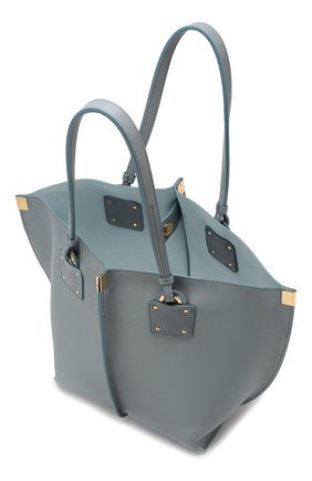Женская сумка-тоут vick medium CHLOÉ голубая цвета, арт. CHC19SS130A94 купить в ЦУМ | Фото №4 Сумка-тоут Vick medium Chloé голубая цвета | Фото №4