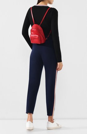 Женский красный рюкзак monogram mini Stella McCartney, арт. 557914/W8402 купить в ЦУМ | Фото №2 Рюкзак Monogram mini Stella McCartney красный | Фото №2