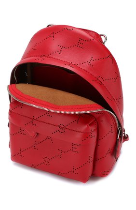 Женский красный рюкзак monogram mini Stella McCartney, арт. 557914/W8402 купить в ЦУМ | Фото №4 Рюкзак Monogram mini Stella McCartney красный | Фото №4