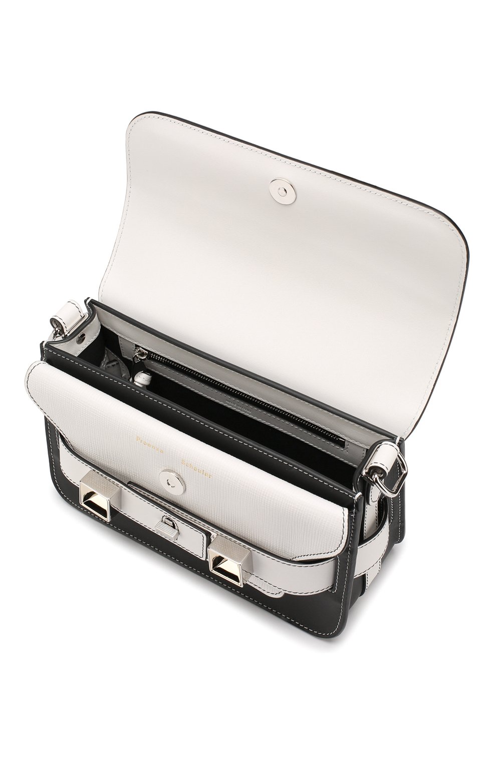 Женская сумка ps11 mini classic PROENZA SCHOULER черно-белая цвета, арт. H00007-C288A купить в ЦУМ | Фото №4 Сумка PS11 Mini Classic Proenza Schouler черно-белая цвета | Фото №4