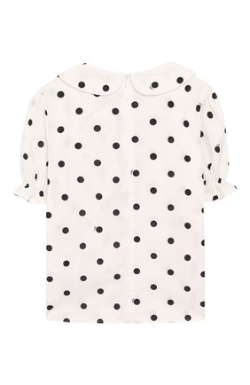 Детское хлопковая блузка VIVETTA черно-белого цвета, арт. 91 VB122/VIC | Фото 2 (Материал внешний: Хлопок; Рукава: Короткие; Статус проверки: Проверена категория)