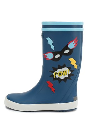 Детские резиновые сапоги AIGLE синего цвета по цене 2995 руб., арт. 382603/L0LLY P0P FUN | Фото 2 Детские резиновые сапоги AIGLE синего цвета, арт. 382603/L0LLY P0P FUN | Фото 2