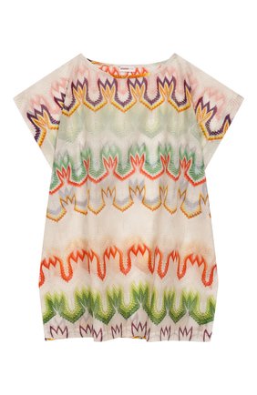 Детская туника из вискозы и льна MISSONI разноцветного цвета по цене 26600 руб., арт. MBG00035/BW0111/8-12 | Фото 1 Детская туника из вискозы и льна MISSONI разноцветного цвета, арт. MBG00035/BW0111/8-12 | Фото 1 (Статус проверки: Проверено, Проверена категория; Материал внешний: Лен, Вискоза; Рукава: Короткие; Принт: С принтом; Ростовка одежда: 10 - 11 лет | 140 - 146см, 12 лет | 152 см, 8 лет | 128 см)