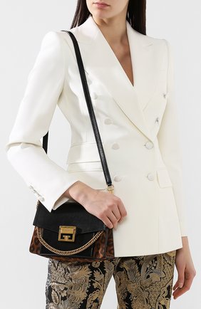 Женская сумка gv3 small GIVENCHY черная цвета, арт. BB501CB0E2 купить в ЦУМ | Фото №5 Сумка GV3 small Givenchy черная цвета | Фото №5