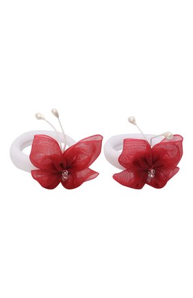 Детская комплект из двух резинок butterfly JUNEFEE красного цвета по цене 700 руб., арт. 5907 | Фото 2 Детская комплект из двух резинок butterfly JUNEFEE красного цвета, арт. 5907 | Фото 2
