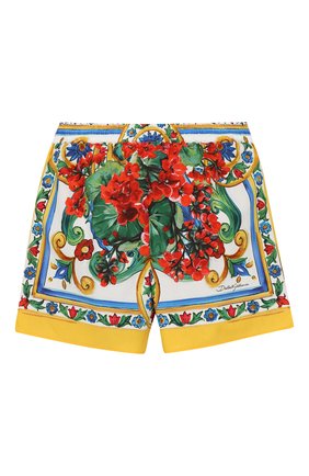 Детские хлопковые шорты DOLCE & GABBANA разноцветного цвета по цене 11450 руб., арт. L52Q30/LA307/2-6 | Фото 2 Детские хлопковые шорты DOLCE & GABBANA разноцветного цвета, арт. L52Q30/LA307/2-6 | Фото 2