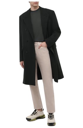 Мужская хлопковая футболка CANALI хаки цвета по цене 21750 руб., арт. T0356/MJ00002 | Фото 2 Мужская хлопковая футболка CANALI хаки цвета, арт. T0356/MJ00002 | Фото 2