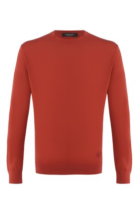 Мужской хлопковый джемпер ERMENEGILDO ZEGNA красного цвета по цене 51500 руб., арт. USC90/110 | Фото 1 Мужской хлопковый джемпер ERMENEGILDO ZEGNA красного цвета, арт. USC90/110 | Фото 1 (Рукава: Длинные; Материал внешний: Хлопок; Мужское Кросс-КТ: Джемперы; Длина (для топов): Стандартные; Принт: Без принта; Вырез: Круглый)