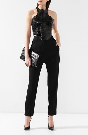 Женская кожаный топ TOM FORD черного цвета по цене 174000 руб., арт. TSL244-LEX206 | Фото 2 Женская кожаный топ TOM FORD черного цвета, арт. TSL244-LEX206 | Фото 2